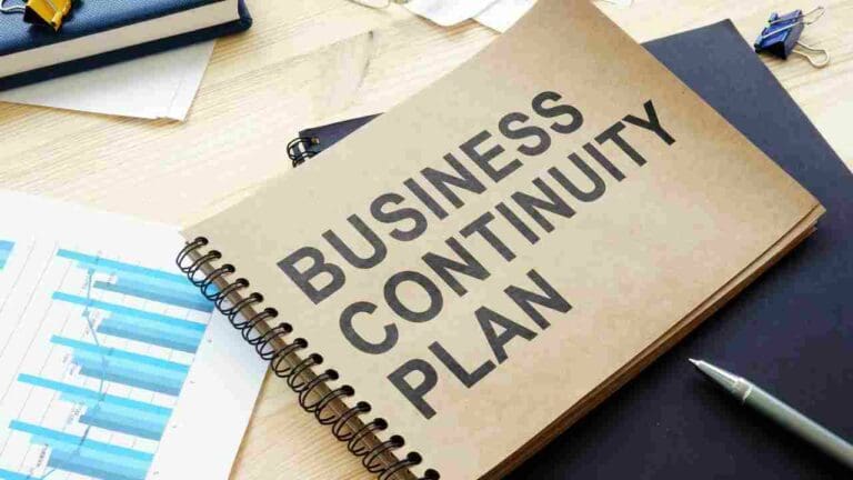 book that has Business Continuity Plan written on it